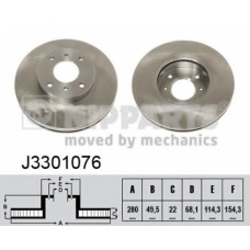 J3301076 NIPPARTS Тормозной диск