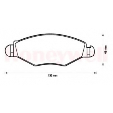 573051B BENDIX Комплект тормозных колодок, дисковый тормоз