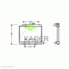 31-0727 KAGER Радиатор, охлаждение двигателя