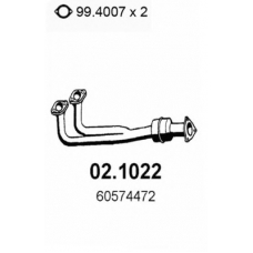 02.1022 ASSO Труба выхлопного газа