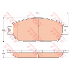 GDB3612 TRW Комплект тормозных колодок, дисковый тормоз
