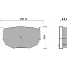 641281 ROULUNDS Комплект тормозных колодок, дисковый тормоз