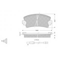 PF10431 PROCODIS FRANCE Комплект тормозных колодок, дисковый тормоз
