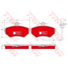 GDB1366DTE TRW Комплект тормозных колодок, дисковый тормоз