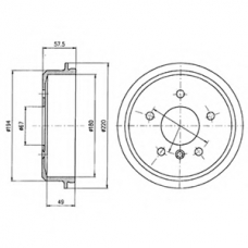BF395 DELPHI Тормозной барабан