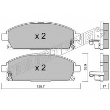 421.1 TRUSTING Комплект тормозных колодок, дисковый тормоз