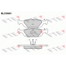 BL2356A1 FTE Комплект тормозных колодок, дисковый тормоз