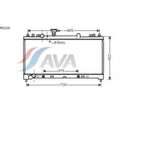 MZ2220 AVA Радиатор, охлаждение двигателя
