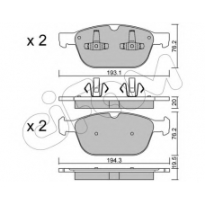 822-834-0 CIFAM Комплект тормозных колодок, дисковый тормоз