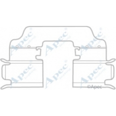 KIT1160 APEC Комплектующие, тормозные колодки
