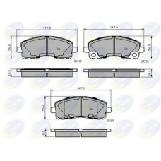 CBP02005 COMLINE Комплект тормозных колодок, дисковый тормоз