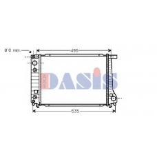051600N AKS DASIS Радиатор, охлаждение двигателя