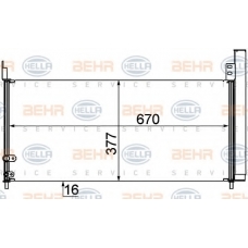 8FC 351 310-201 HELLA Конденсатор, кондиционер