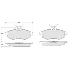 PF1328 PROCODIS FRANCE Комплект тормозных колодок, дисковый тормоз