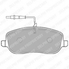 LP1836 DELPHI Комплект тормозных колодок, дисковый тормоз