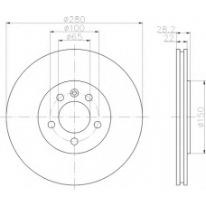 8DD 355 102-741 HELLA Тормозной диск