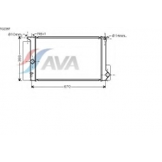 TO2397 AVA Радиатор, охлаждение двигателя