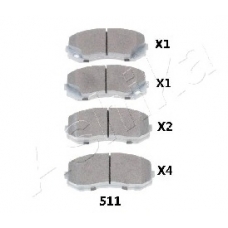 50-05-511 Ashika Комплект тормозных колодок, дисковый тормоз