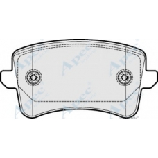 PAD1655 APEC Комплект тормозных колодок, дисковый тормоз