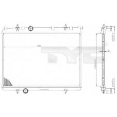 726-0009 TYC Радиатор, охлаждение двигателя
