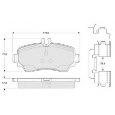 PF1276 PROCODIS FRANCE Комплект тормозных колодок, дисковый тормоз