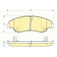 6132419 GIRLING Комплект тормозных колодок, дисковый тормоз