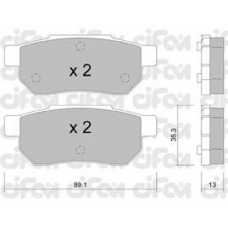 822-170-0 CIFAM Комплект тормозных колодок, дисковый тормоз