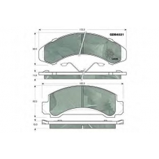 GDB4021 TRW Комплект тормозных колодок, дисковый тормоз