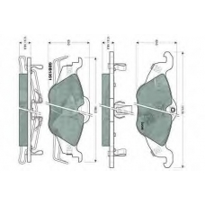 GDB1351 TRW Комплект тормозных колодок, дисковый тормоз