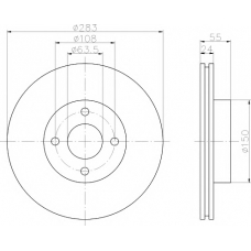 MDC638 MINTEX Тормозной диск