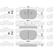 822-336-0 CIFAM Комплект тормозных колодок, дисковый тормоз