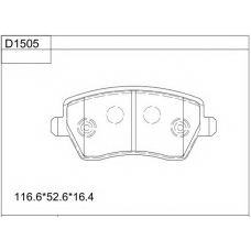 KD1505 ASIMCO Комплект тормозных колодок, дисковый тормоз