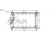 DW2067 AVA Радиатор, охлаждение двигателя