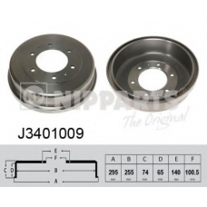 J3401009 NIPPARTS Тормозной барабан