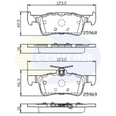 CBP02233 COMLINE Комплект тормозных колодок, дисковый тормоз