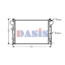 135270N AKS DASIS Радиатор, охлаждение двигателя