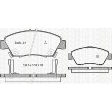 8110 40168 TRIDON Brake pads - front