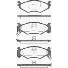8110 10517 TRISCAN Комплект тормозных колодок, дисковый тормоз