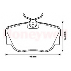571353B BENDIX Комплект тормозных колодок, дисковый тормоз
