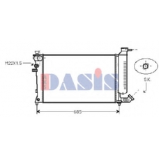 060420N AKS DASIS Радиатор, охлаждение двигателя