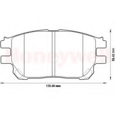 572554B BENDIX Комплект тормозных колодок, дисковый тормоз