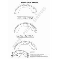 T350A05 NPS Комплект тормозных колодок