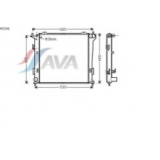 HY2181 AVA Радиатор, охлаждение двигателя