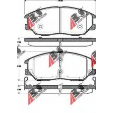 37505 OE ABS Комплект тормозных колодок, дисковый тормоз