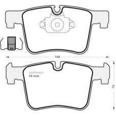 1072 MGA Комплект тормозных колодок, дисковый тормоз