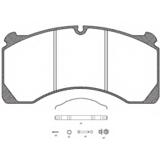 JCA847.80 KAWE Комплект тормозных колодок, дисковый тормоз