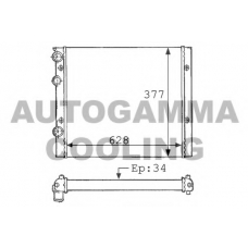 101061 AUTOGAMMA Радиатор, охлаждение двигателя