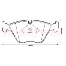 571355B BENDIX Комплект тормозных колодок, дисковый тормоз