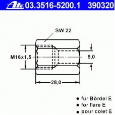 03.3516-5200.1 ATE Накидная гайка