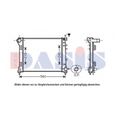 080109N AKS DASIS Радиатор, охлаждение двигателя
